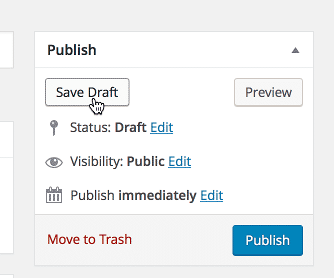 The Save Draft button on the View Editor page